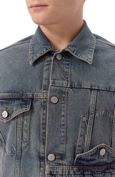 Джинсовая куртка MM6 синего цвета по цене 108000 руб., арт. SH0AM0055/S30844, фото 5 Джинсовая куртка MM6, арт. SH0AM0055/S30844, фото 5