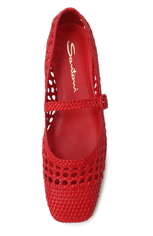 Кожаные балетки Santoni WAMG72160HA1SARX Красный  WAMG72160HA1SARX Фото 6