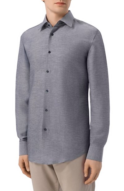 Рубашка изо льна и лиоцелла BOSS, арт. 50562110, фото 3