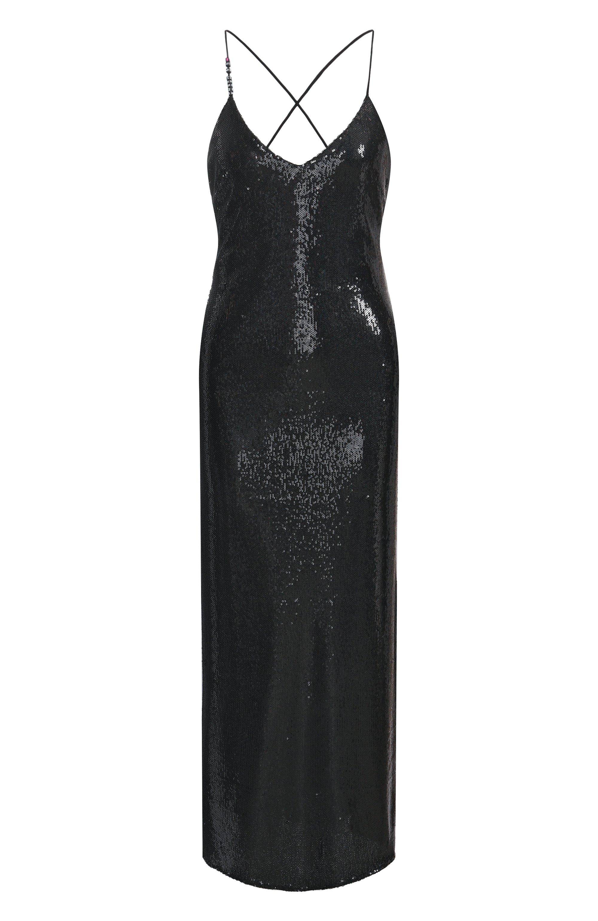 Платье с отделкой пайетками SSHEENA черного цвета по цене 83400 руб., арт. 25SSALEXST TS25007, фото 1 Платье с отделкой пайетками SSHEENA, арт. 25SSALEXST TS25007, фото 1