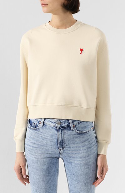 Хлопковый свитшот AMI, арт. E20FJ007.730, фото 3