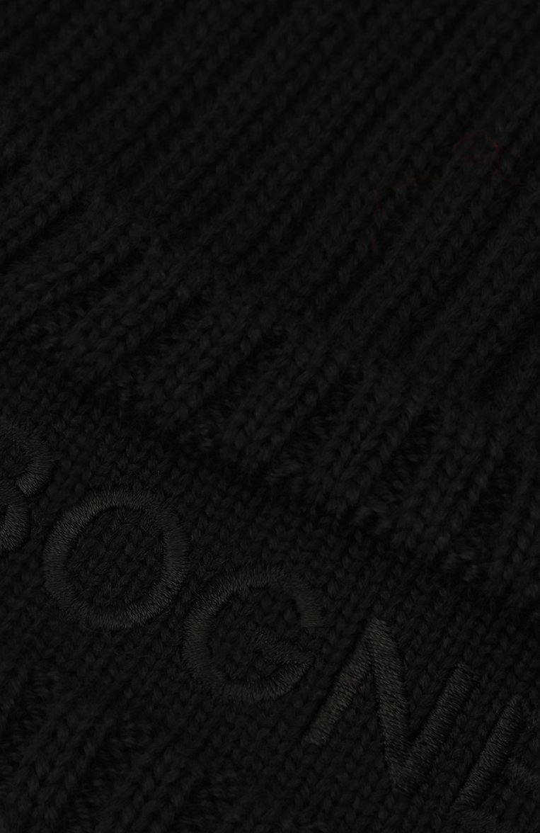 Детского шерстяная шапка BOGNER черного цвета, арт. 95056125 | Фото 3 (Материал: Шерсть, Текстиль, Синтетический материал; Материал сплава: Проставлено; Нос: Не проставлено)