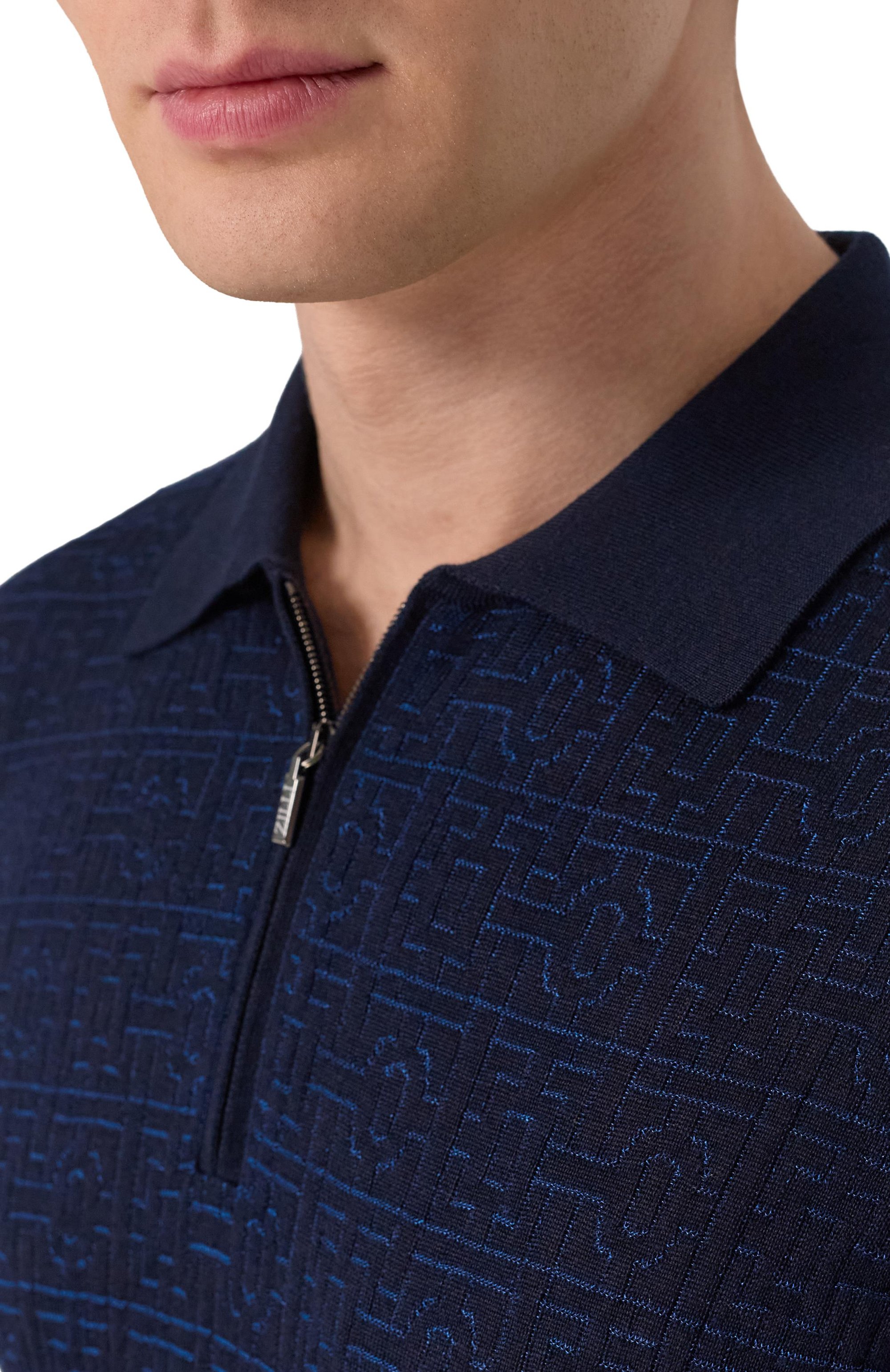 Поло из кашемира и шелка ZILLI темно-синего цвета по цене 227500 руб., арт. KZP001M0330VMSH00_002, фото 5 Поло из кашемира и шелка ZILLI, арт. KZP001M0330VMSH00_002, фото 5