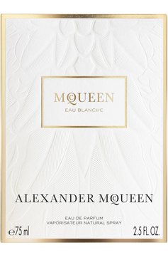 Парфюмерная вода mcqueen eau blanche (75ml) ALEXANDER MCQUEEN PERFUMES бесцветного цвета, а�рт. 8005610503684 | Фото 3 (Материал внутренний: Не назначено; Региональные ограничения белый список (Axapta Mercury): Не проставлено; Нос: Не проставлено; Тип продукта - парфюмерия: Парфюмерная вода; Статус проверки: Проверена категория; Ограничения доставки: flammable)