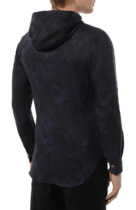 Льняная рубашка Kiton UMCMARH08868 Синий  UMCMARH08868 Фото 4