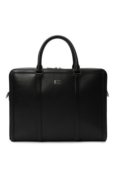 Мужская портфель DOLCE & GABBANA черного цвета, арт. BM2321/AV956 | Фото 1 (Материал: Натуральная кожа; Материал сплава: Проставлено; Ремень/цепочка: На ремешке; Размер: large; Драгоценные камни: Проставлено; Сумки-технические: Портфели)