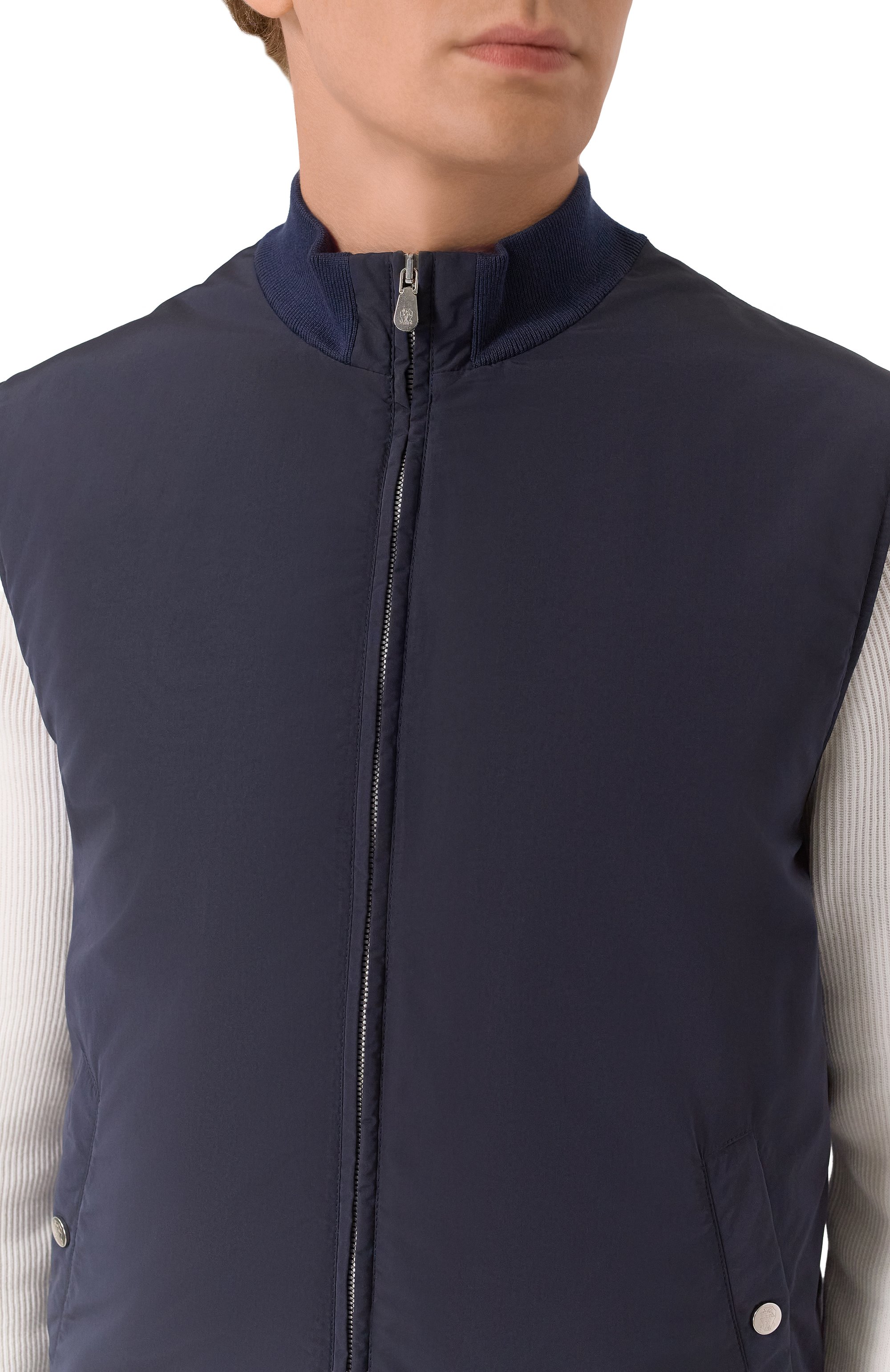 Комбинированный жилет BRUNELLO CUCINELLI, арт. MD4796535P, фото 5