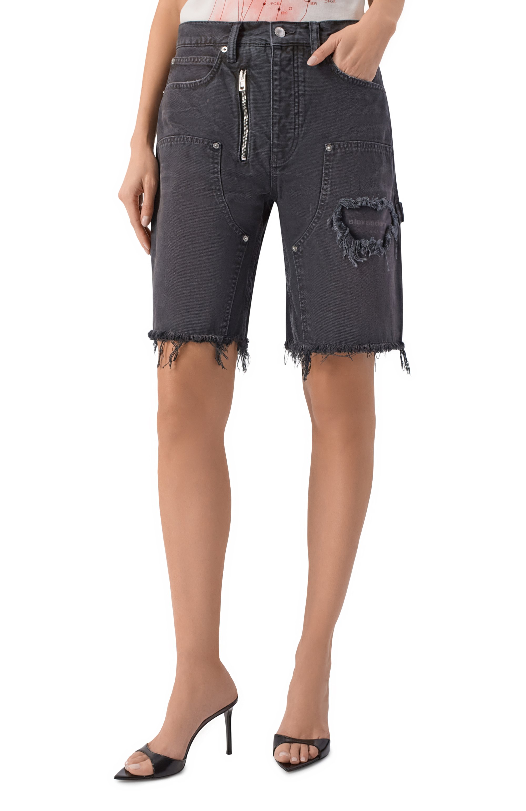 Джинсовые шорты carpenter ALEXANDER WANG, арт. 4DC2264160, фото 3