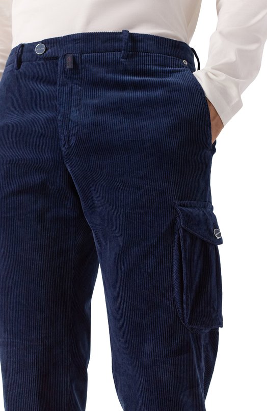 Вельветовые брюки-карго Kiton UFPPCAK0105H02 Синий  UFPPCAK0105H02 Фото 5