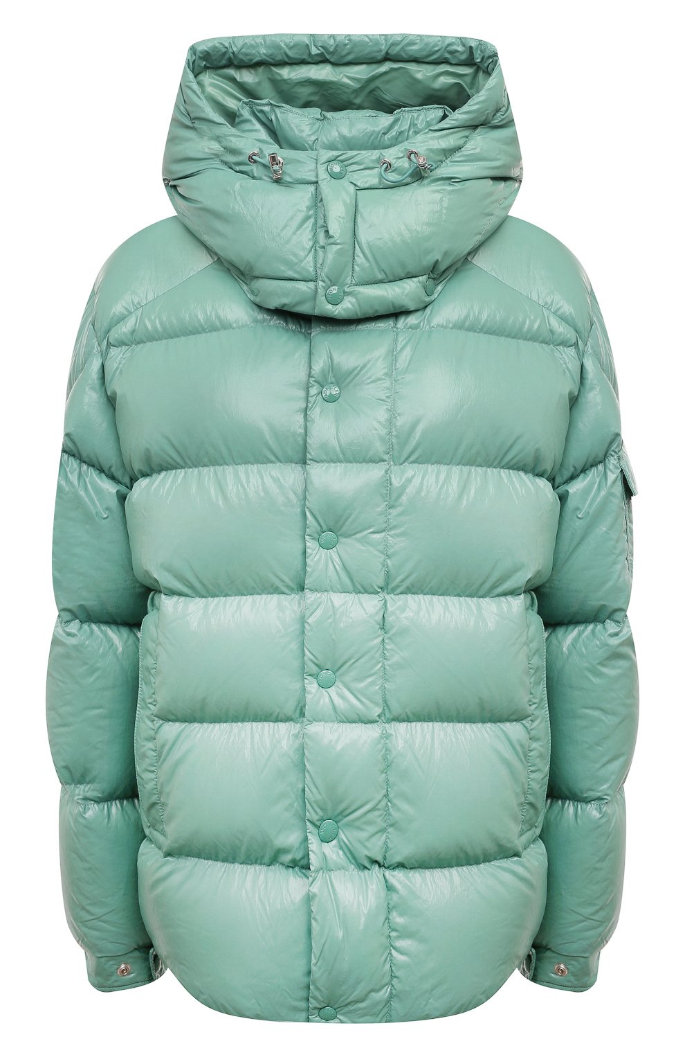 Пуховик maya 70 MONCLER светло-зеленого цвета по цене 154500 руб., арт. 1A001-53-5969T, фото 1 Пуховик maya 70 MONCLER, арт. 1A001-53-5969T, фото 1