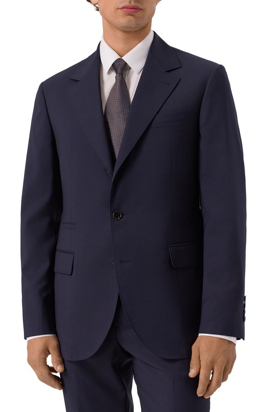 Шерстяной костюм Brunello Cucinelli MF4507BTZ Синий  MF4507BTZ Фото 3