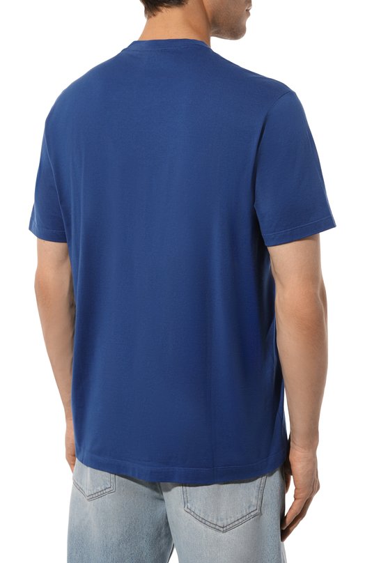 Хлопковая футболка Paul&Shark C0P1007/C00/3XL-6XL Синий  C0P1007/C00/3XL-6XL Фото 4