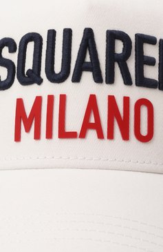 Мужская хлопковая бейсболка DSQUARED2 белого цвета, арт. BCM0917/05C00001 | Фото 4 (Нос: Не проставлено; Материал: Текстиль, Хлопок)