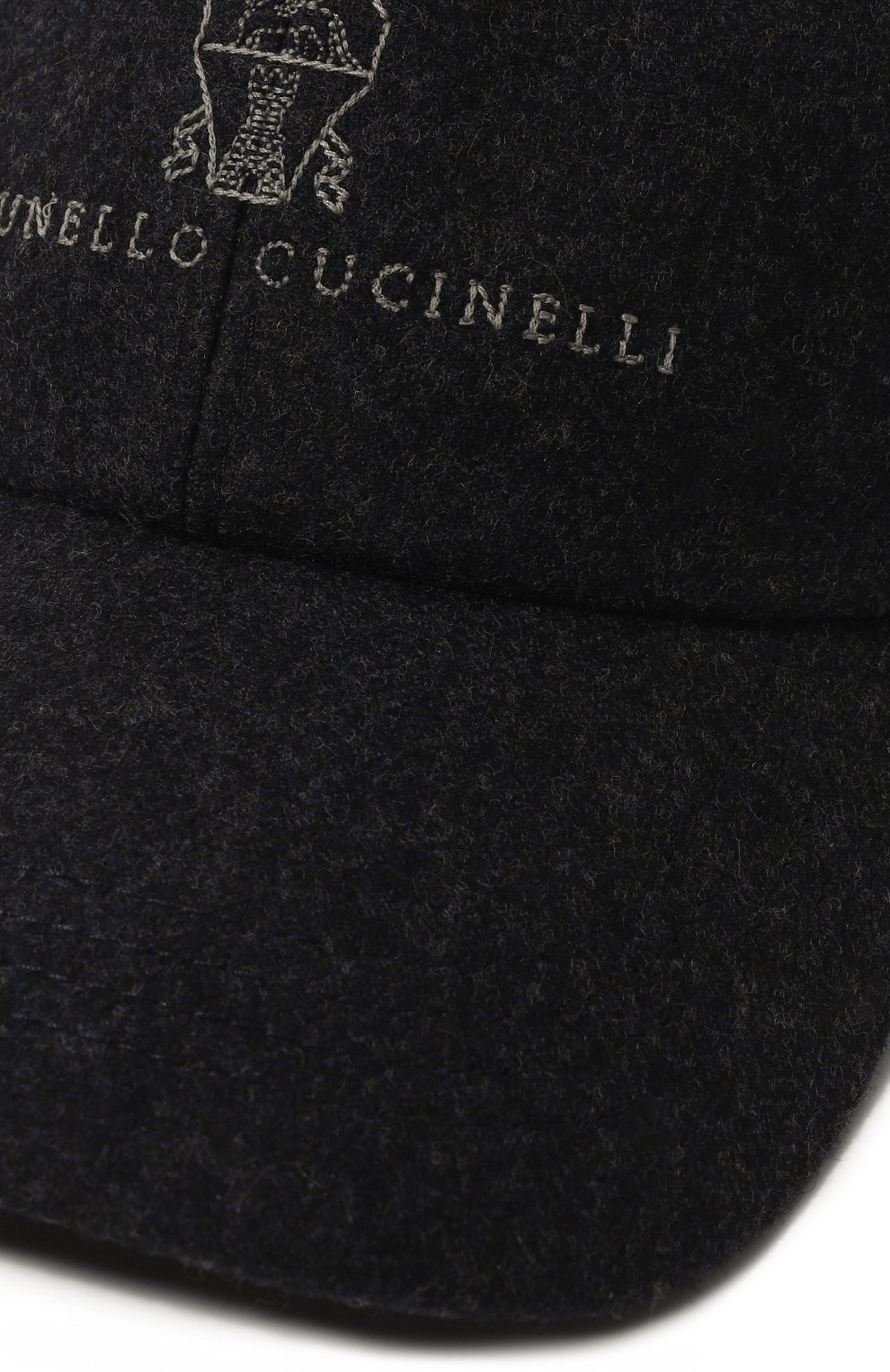 Шерстяная бейсболка BRUNELLO CUCINELLI темно-синего цвета по цене 63350 руб., арт. M038P9850, фото 3 Шерстяная бейсболка BRUNELLO CUCINELLI, арт. M038P9850, фото 3