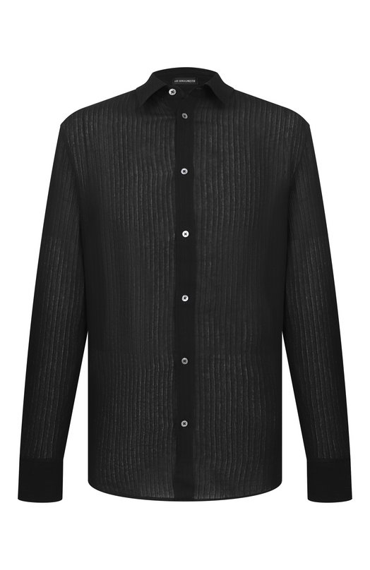 Рубашка из вискозы и шелка Ann Demeulemeester B0010522/FA712 Чёрный B0010522/FA712