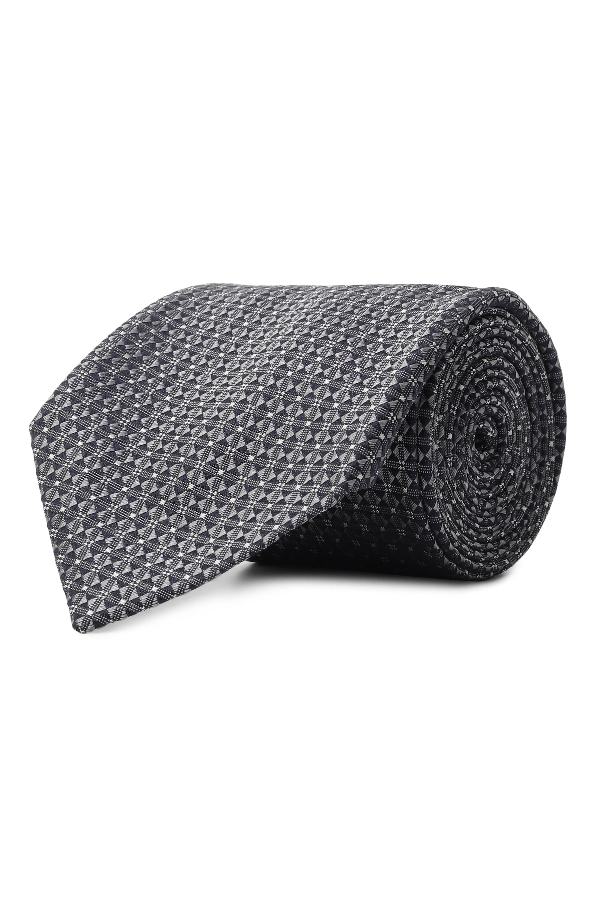 Шелковый галстук EMPORIO ARMANI темно-синего цвета по цене 15300 руб., арт. EM001346/TE13715, фото 1 Шелковый галстук EMPORIO ARMANI, арт. EM001346/TE13715, фото 1