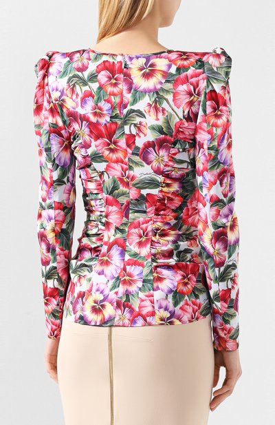 Шелковая блузка DOLCE & GABBANA, арт. F74C0T/FSAZX, фото 4