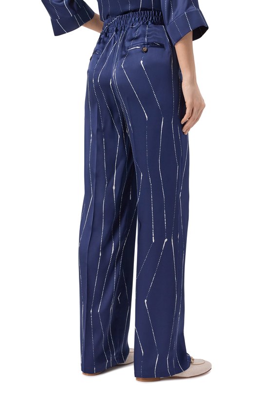 Атласные брюки Kiton D48122K0873G03 Синий  D48122K0873G03 Фото 4