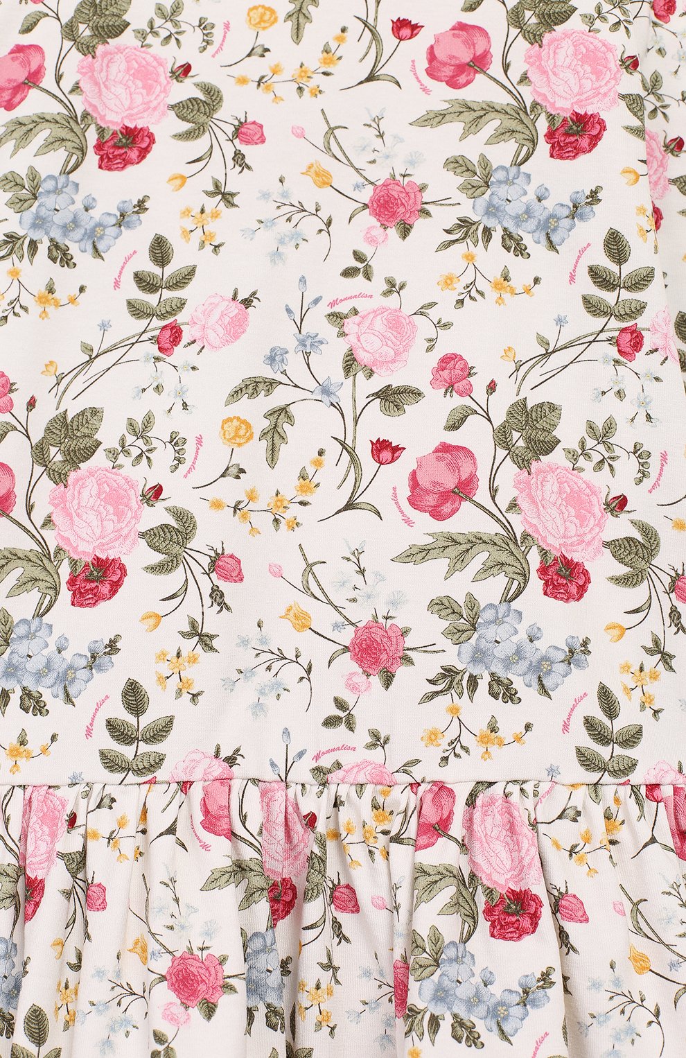 Хлопковое платье MONNALISA белого цвета по цене 17300 руб., арт. 114911, фото 3 Хлопковое платье MONNALISA, арт. 114911, фото 3