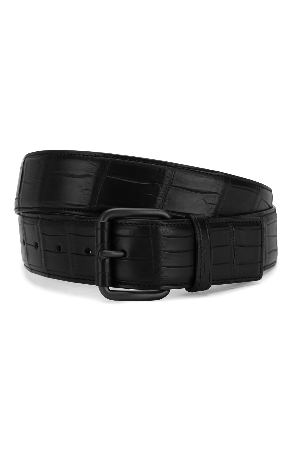 Ремень из кожи крокодила BOTTEGA VENETA черного цвета по цене 271000 руб., арт. 288168/V912Q/CNIL, фото 1 Ремень из кожи крокодила BOTTEGA VENETA, арт. 288168/V912Q/CNIL, фото 1