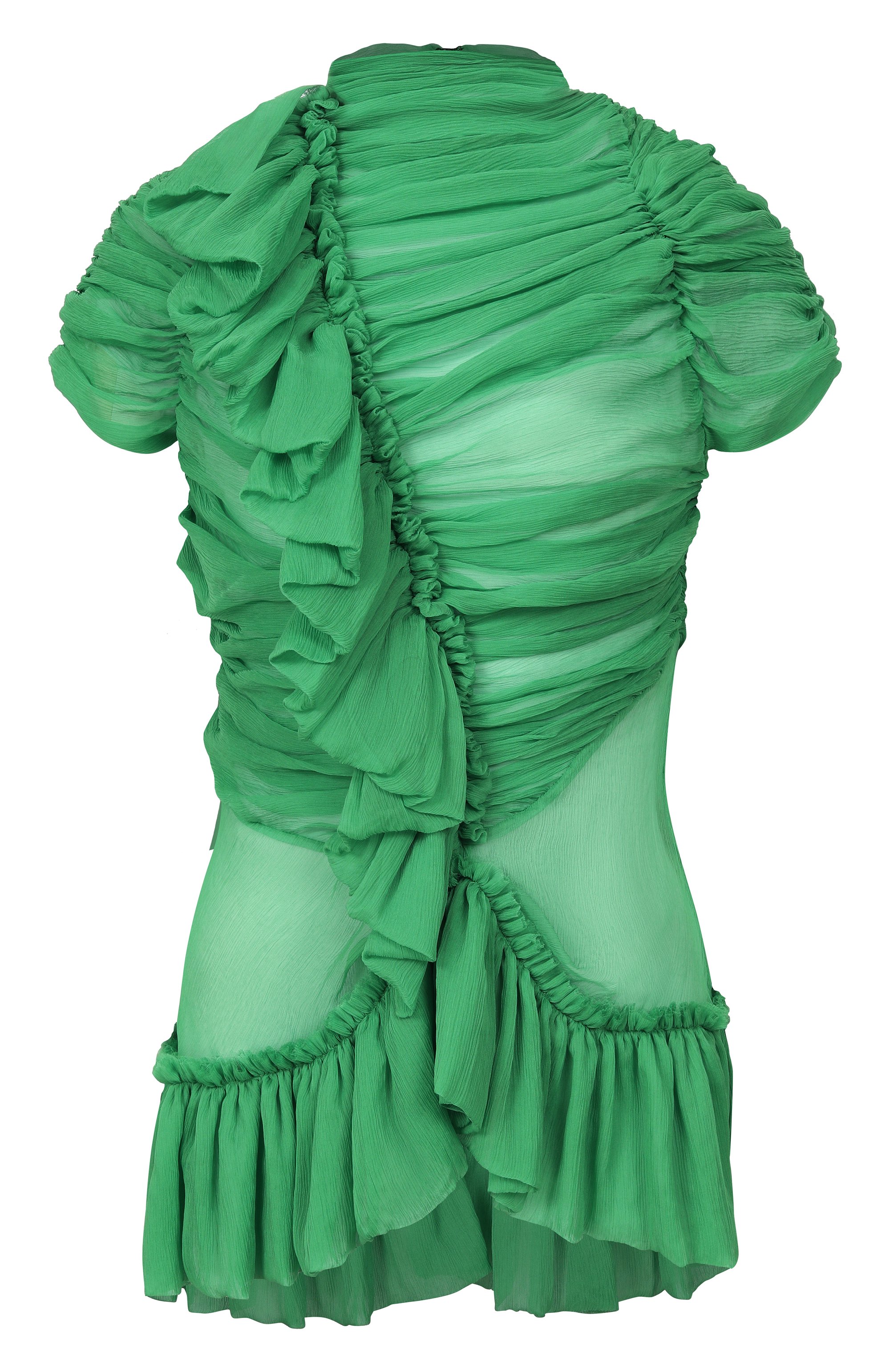 Шелковый топ DRIES VAN NOTEN зеленого цвета по цене 178000 руб., арт. 010739/3040, фото 1 Шелковый топ DRIES VAN NOTEN, арт. 010739/3040, фото 1