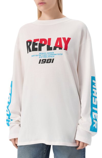Хлопковый лонгслив REPLAY, арт. W3450 .000.23792P, фото 3