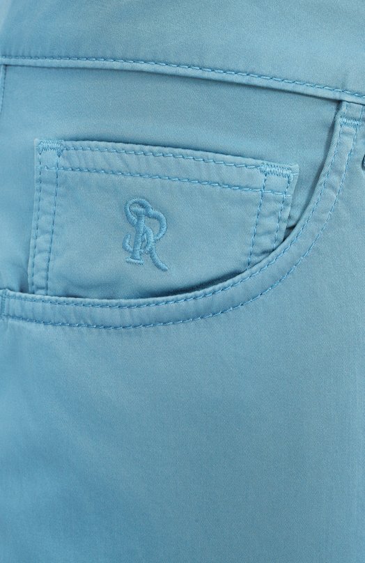 Хлопковые брюки Stefano Ricci MST41B0150/T0182 Голубой  MST41B0150/T0182 Фото 6