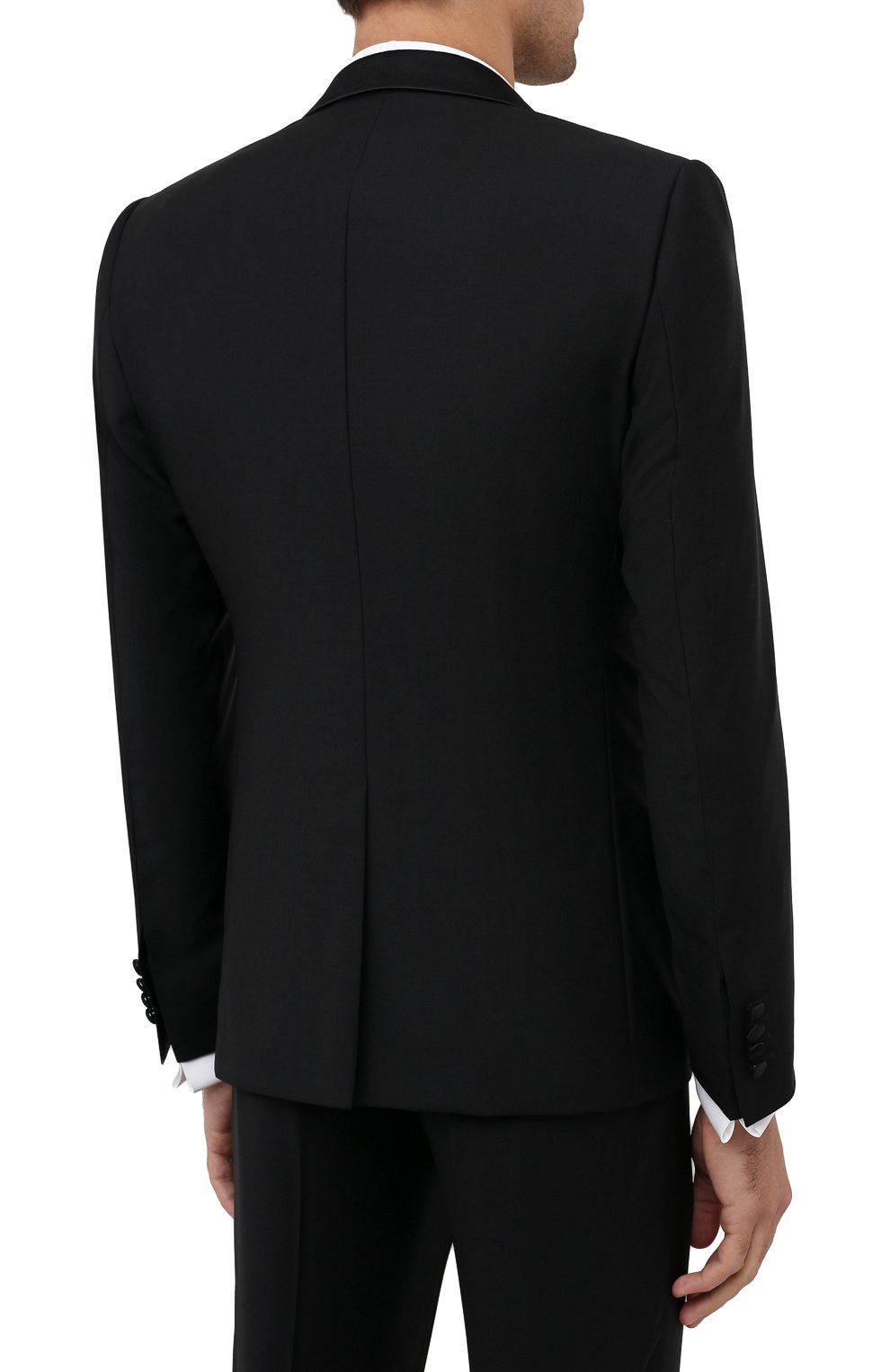 Шерстяной смокинг-тройка DOLCE & GABBANA черного цвета по цене 337500 руб., арт. GKBEMT/FU2Z8, фото 3 Шерстяной смокинг-тройка DOLCE & GABBANA, арт. GKBEMT/FU2Z8, фото 3