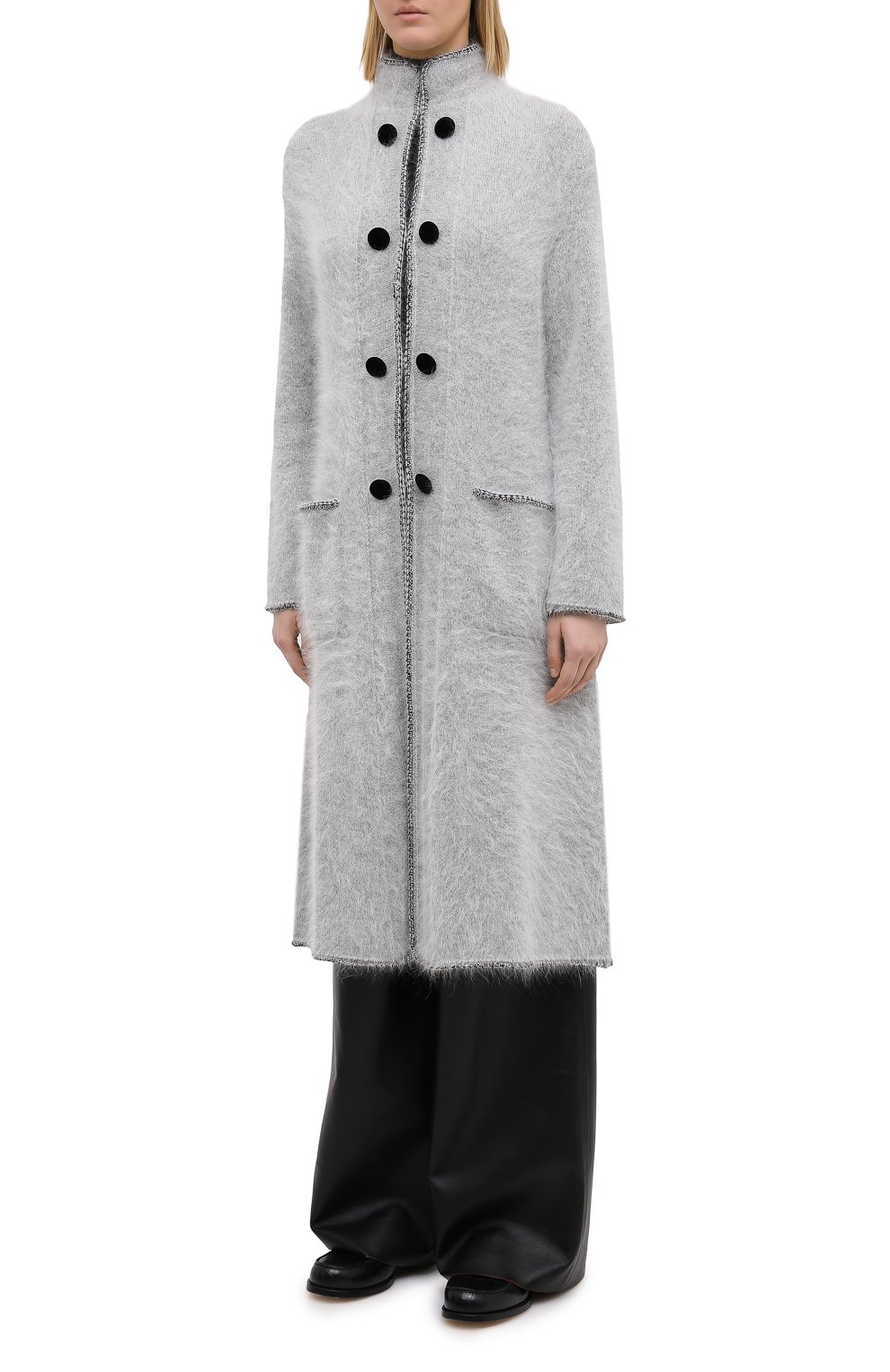 Кардиган из шерсти и кашемира GIORGIO ARMANI светло-серого цвета по цене 226500 руб., арт. 6HAL05/AMF7Z, фото 3 Кардиган из шерсти и кашемира GIORGIO ARMANI, арт. 6HAL05/AMF7Z, фото 3