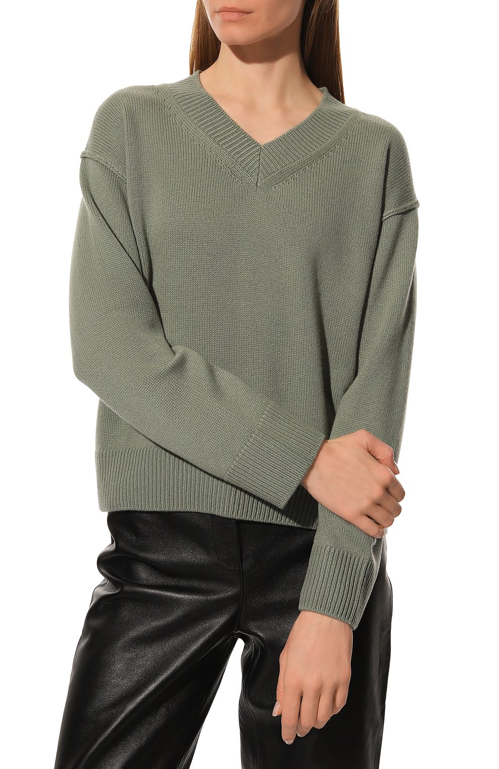 Пуловер из шерсти и вискозы GRAN SASSO светло-зеленого цвета по цене 34300 руб., арт. 13270/12822, фото 3 Пуловер из шерсти и вискозы GRAN SASSO, арт. 13270/12822, фото 3