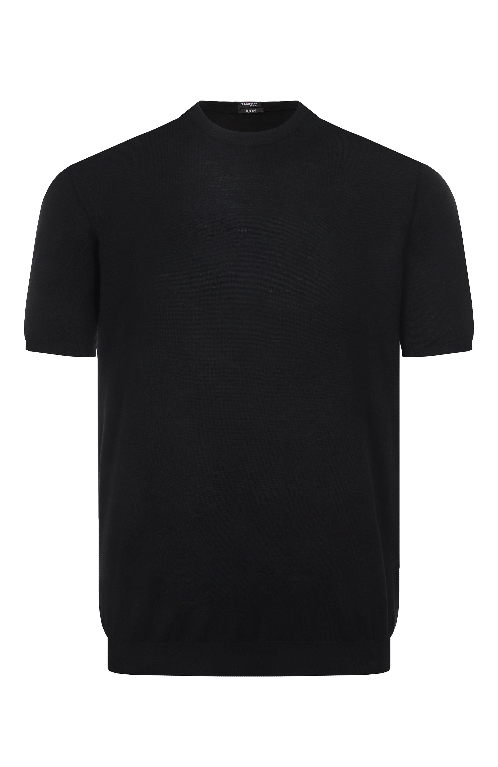 Хлопковый джемпер KITON черного цвета по цене 108000 руб., арт. UMKXX37, фото 1 Хлопковый джемпер KITON, арт. UMKXX37, фото 1