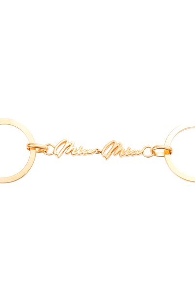 Колье MIU MIU золотого цвета по цене 48000 руб., арт. 5JC899-2F5I-F0056, фото 4 Колье MIU MIU, арт. 5JC899-2F5I-F0056, фото 4