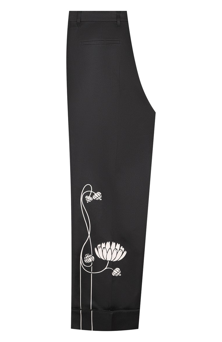 Шелковые брюки PRADA, арт. P205E-1XZY-F0967-202, фото 2