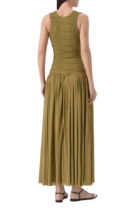 Платье из вискозы Jil Sander J02CT0475-J20266 Хаки  J02CT0475-J20266 Фото 4