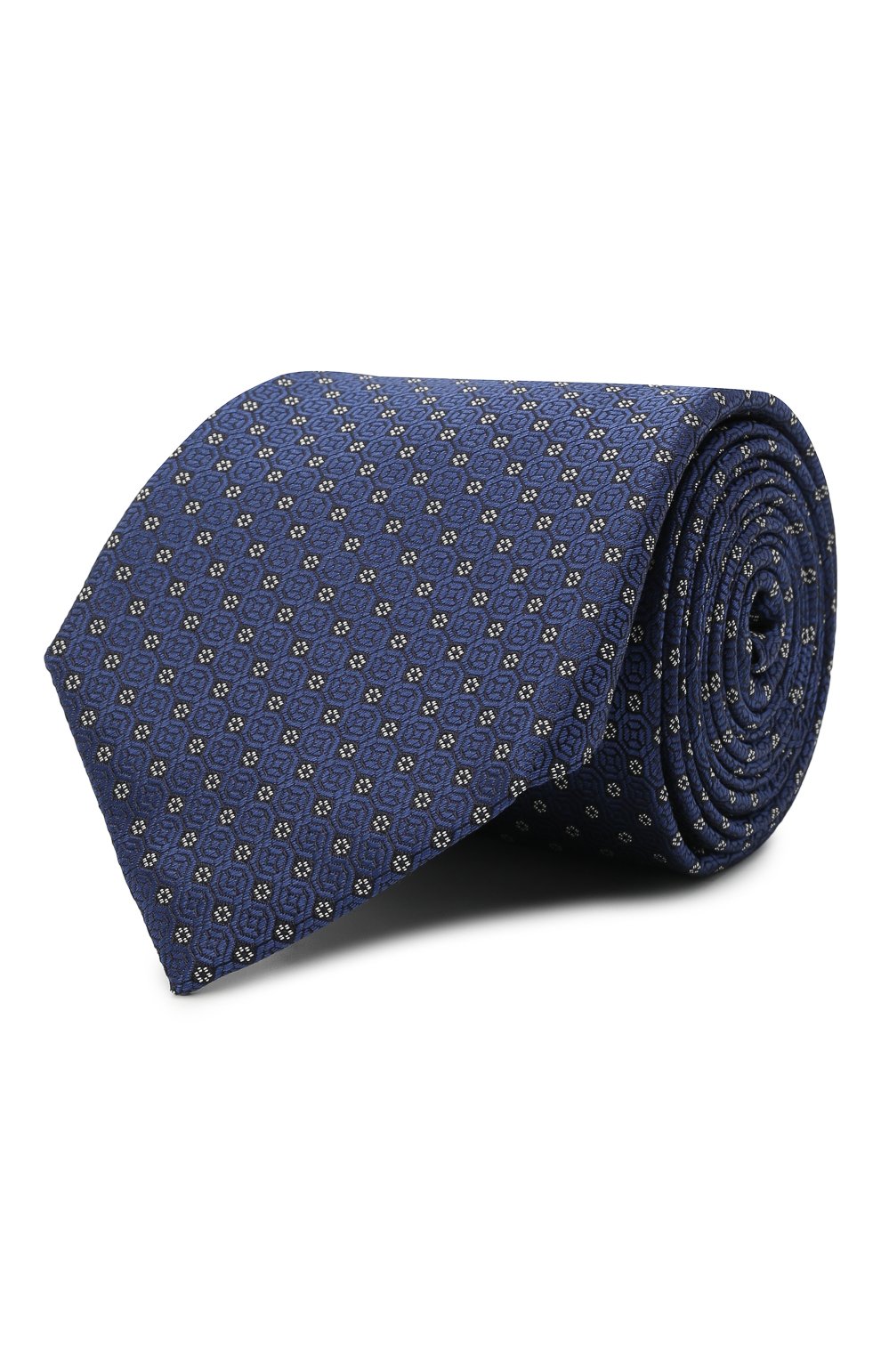 Шелковый галстук CANALI темно-синего цвета по цене 12700 руб., арт. 18/HJ03133, фото 1 Шелковый галстук CANALI, арт. 18/HJ03133, фото 1