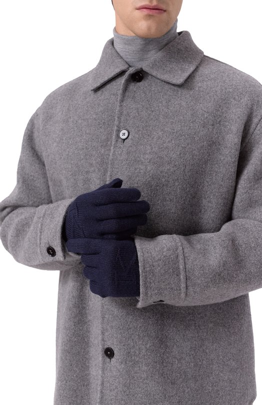 Кашемировые перчатки Kiton UGU002K0210H01 Синий  UGU002K0210H01 Фото 2