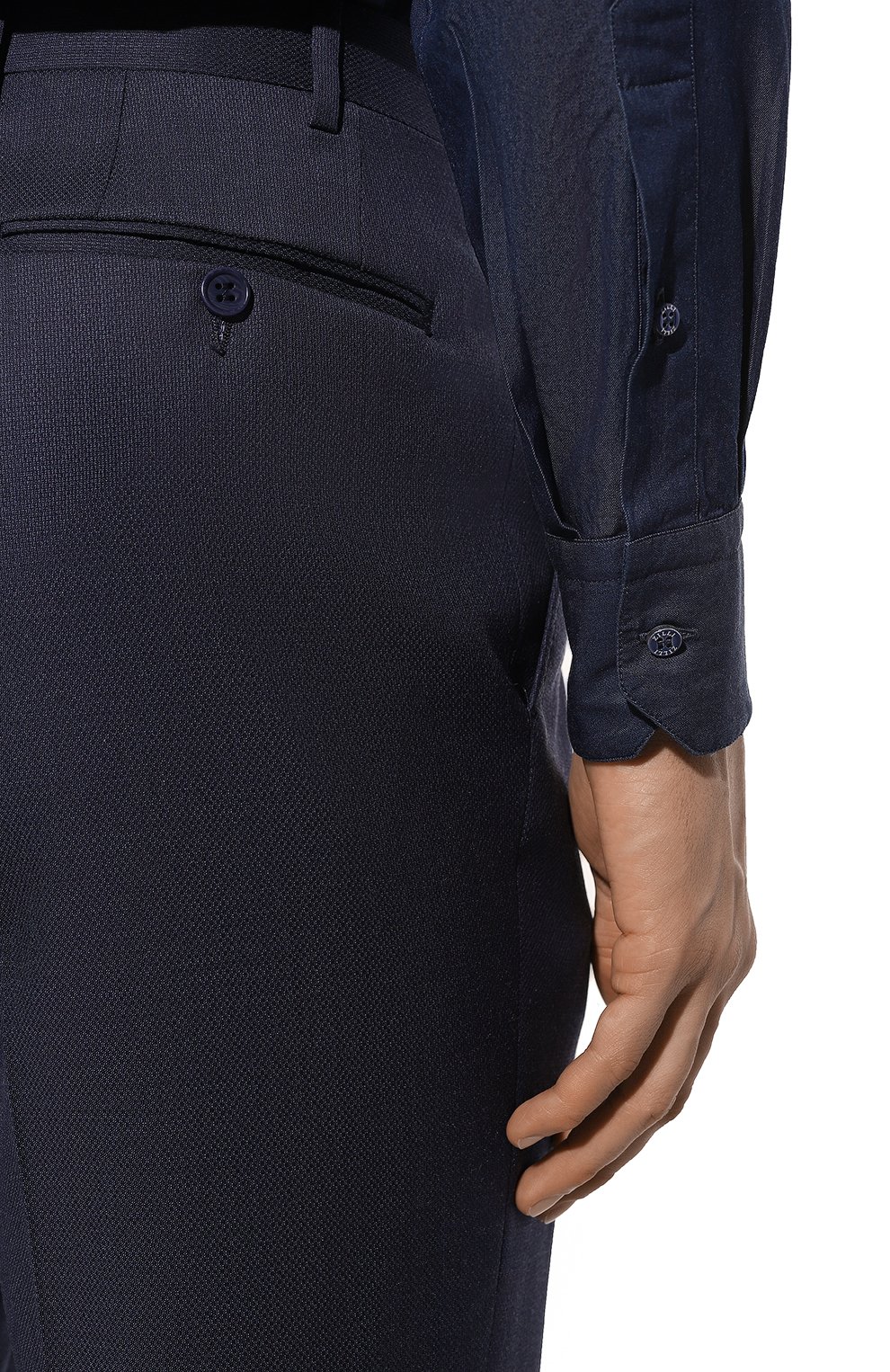 Рубашка из хлопка и кашемира ZILLI, арт. CLAC04ZS01BGTZS00600, фото 6