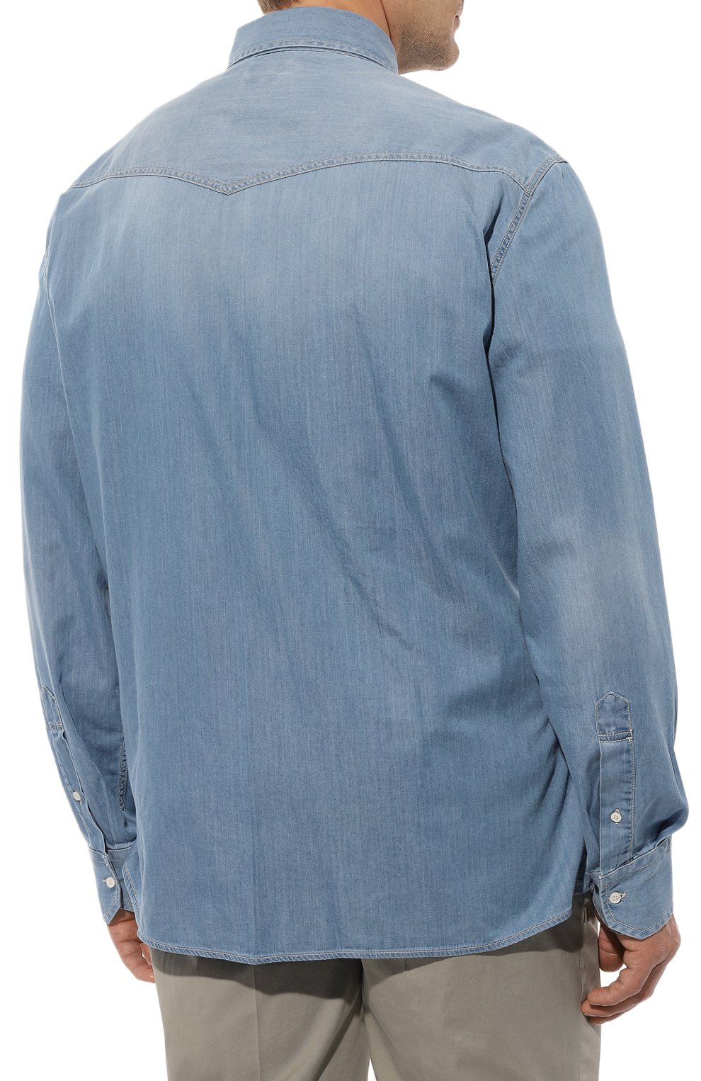 Джинсовая рубашка BRUNELLO CUCINELLI, арт. MR6834008W, фото 4
