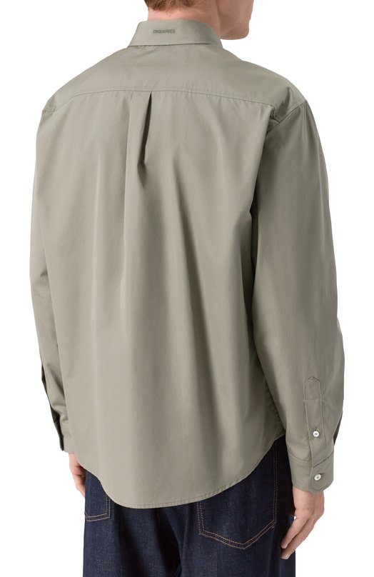 Хлопковая рубашка Dsquared2 S74DM1010/S36275 Серый  S74DM1010/S36275 Фото 4