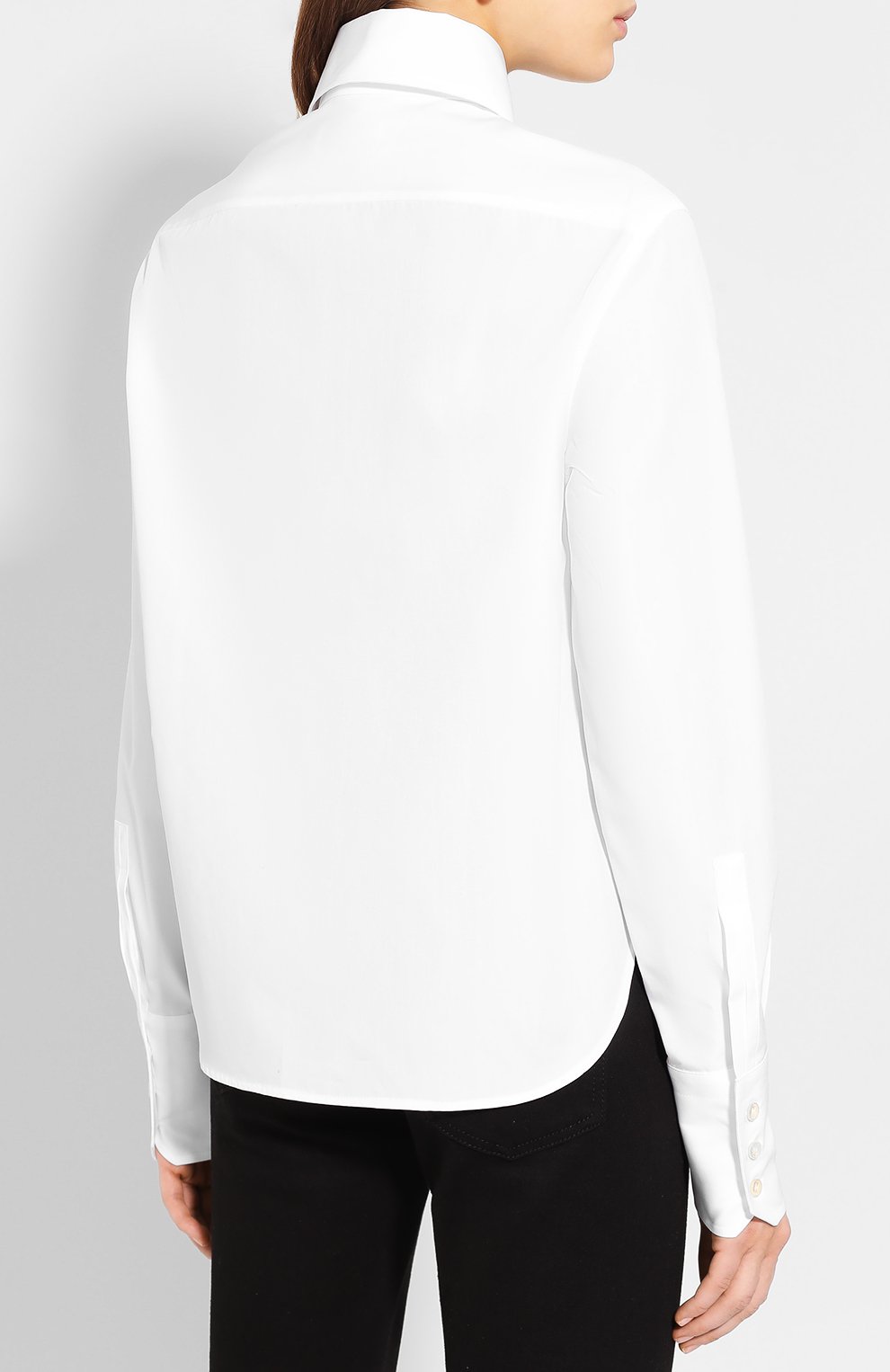 Хлопковая рубашка SAINT LAURENT, арт. 614790/Y227W, фото 4