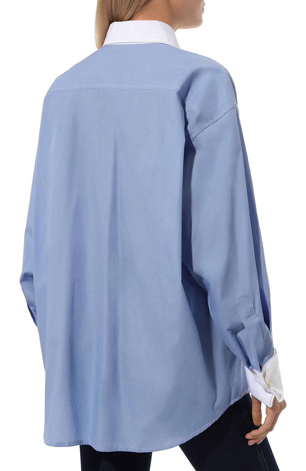 Хлопковая рубашка FORTE DEI MARMI COUTURE голубого цвета по цене 43800 руб., арт. 23WF02M, фото 4 Хлопковая рубашка FORTE DEI MARMI COUTURE, арт. 23WF02M, фото 4