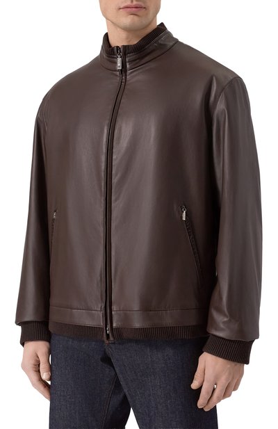 Бомбер с отделкой из кожи аллигатора ZILLI, арт. AR0NH3M1972VPIP00, фото 3