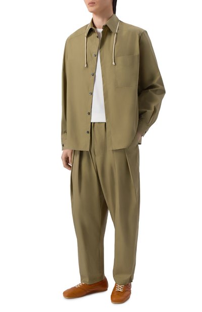 Хлопковая рубашка MORDECAI хаки цвета по цене 41300 руб., арт. 26E96MRU310, фото 2 Хлопковая рубашка MORDECAI, арт. 26E96MRU310, фото 2