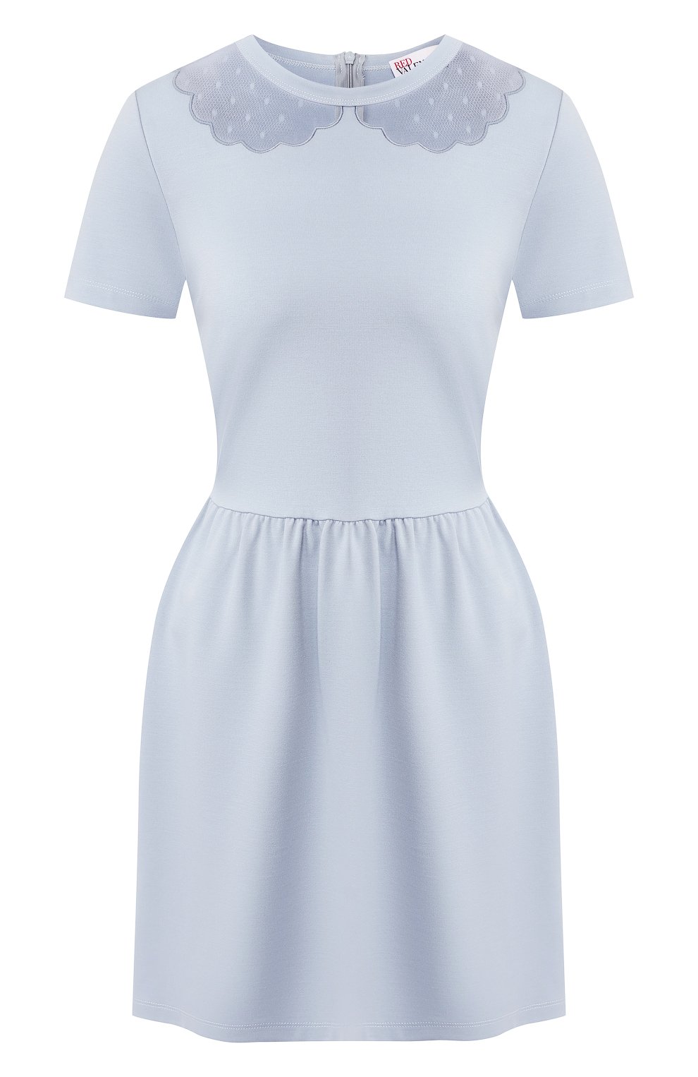 Платье из вискозы REDVALENTINO голубого цвета по цене 46050 руб., арт. TR3MJ03X/4WS, фото 1 Платье из вискозы REDVALENTINO, арт. TR3MJ03X/4WS, фото 1