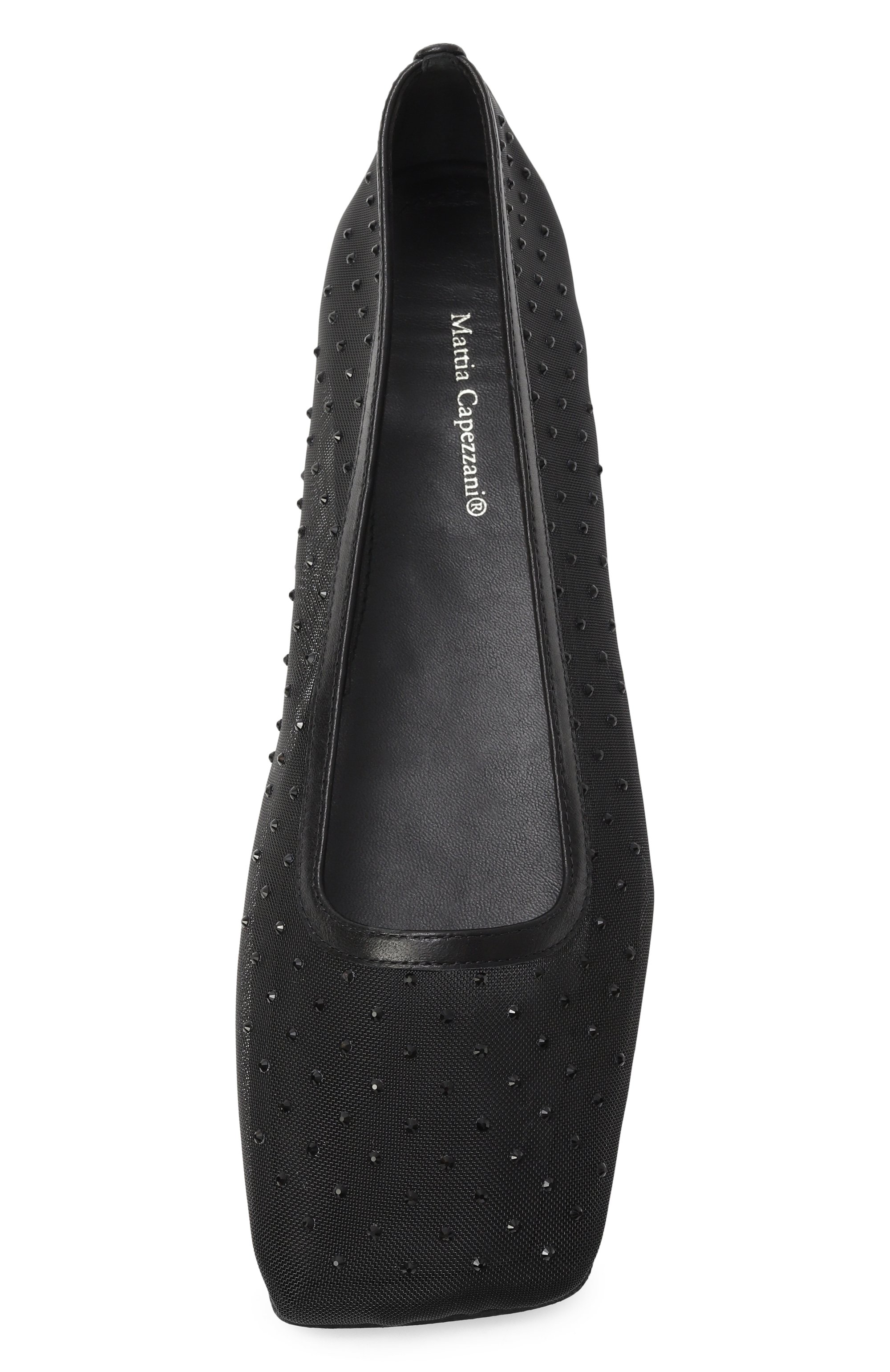 Текстильные балетки kiki MATTIA CAPEZZANI, арт. W461/RETE+NAPPA/BLACK BLACK STRASS, фото 6