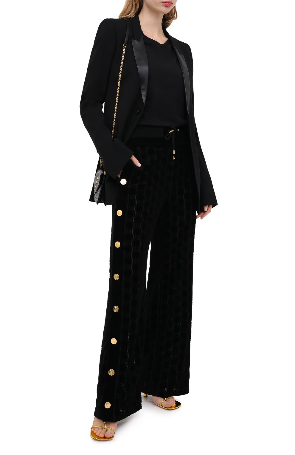 Хлопковые брюки BALMAIN, арт. UF15362/I500, фото 3