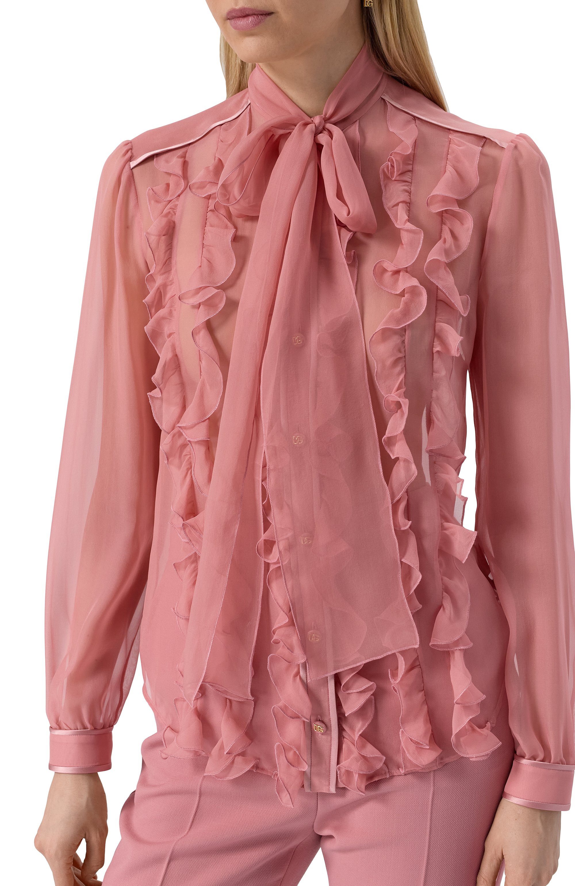 Шелковая блузка DOLCE & GABBANA, арт. F5T18T/FU1AT, фото 5