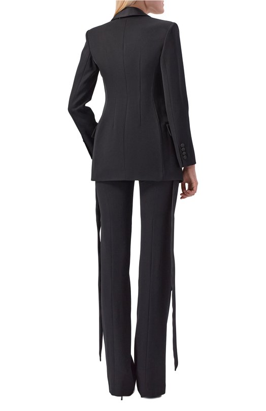 Шерстяной жакет The Attico 260WCG00089/WWW065AA Чёрный  260WCG00089/WWW065AA Фото 4