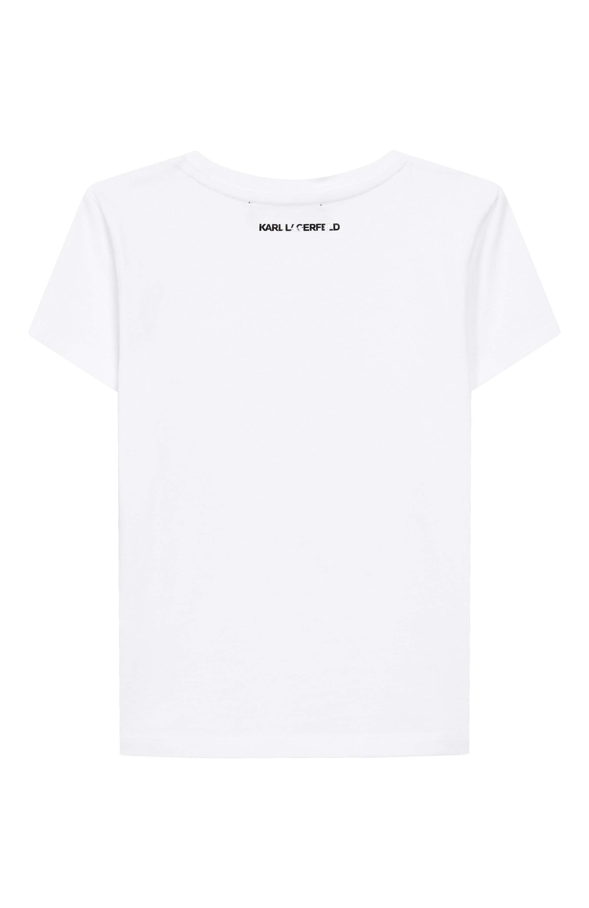 Хлопковая футболка KARL LAGERFELD KIDS, арт. Z30486, фото 2
