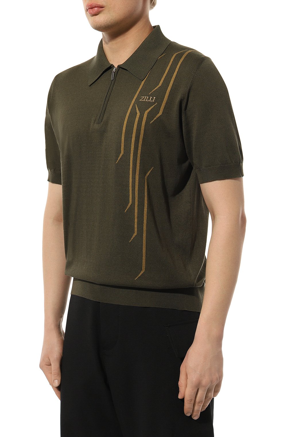 Поло из хлопка и шелка ZILLI, арт. KZP002M0142VAN000, фото 3